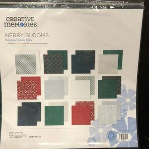 Creative Memories Merry Blooms 12x12 Christmas Paper - New - Never Released